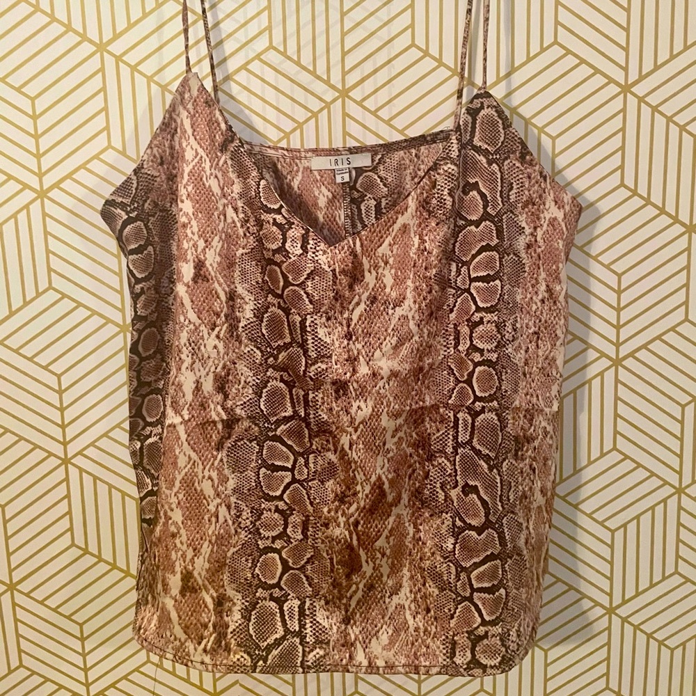 Women’s tank top silky size small snakeskin